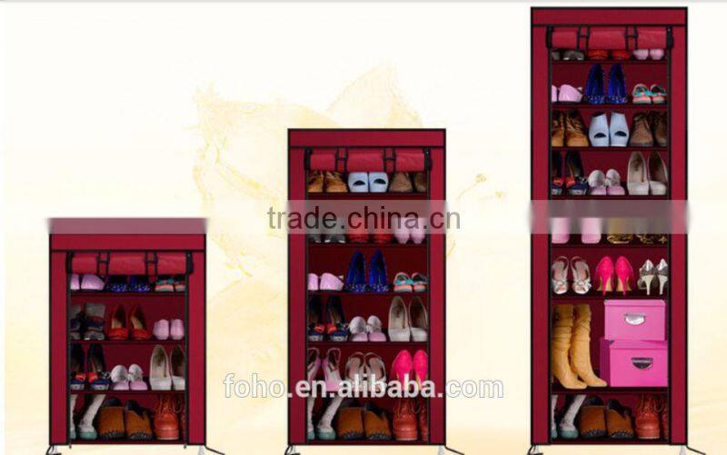 (FH-FC6010)China made dustproof covered shoe steel tube storage shoe rack