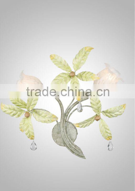 Home furnishing decoration hand painted iron luminaires for bedrooms