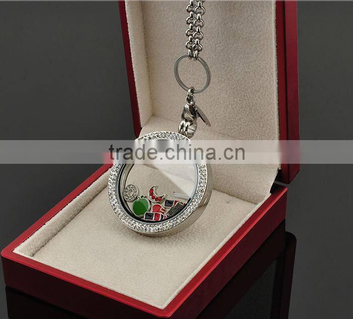 Stainless Steel Round Shape Floating Locket Charm