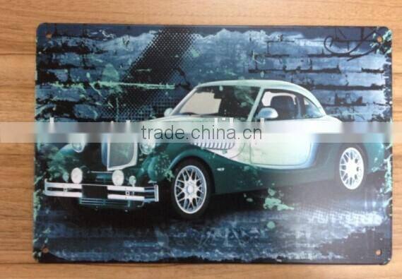 retro extrude tin beer sign