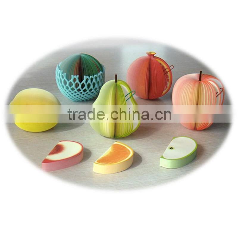 Customized Printing Fruit Shape Cute colorful memo pad note promotional sticky notes