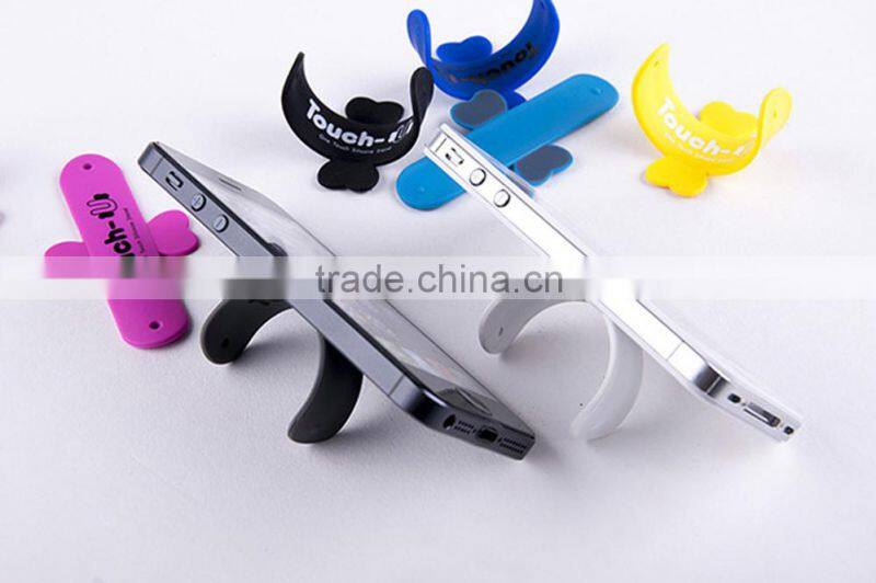 Cheap promotional 3m sticky silicone cellphone card holder