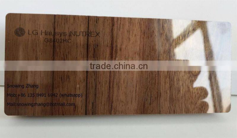 E1 E0 water-proof mdf with pet finished ,high glossy pet fibre-board