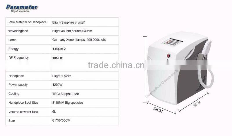 multifunction beauty equipment shr fast elight machine hair removal