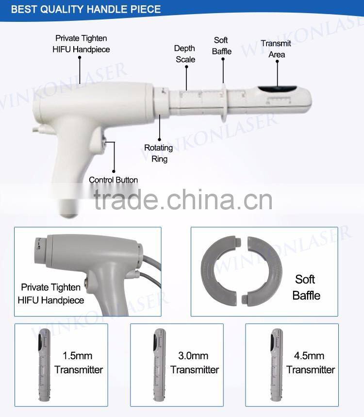2017 Newest innovative technology private tighten HIFU handpiece sex vaginal tightening cream