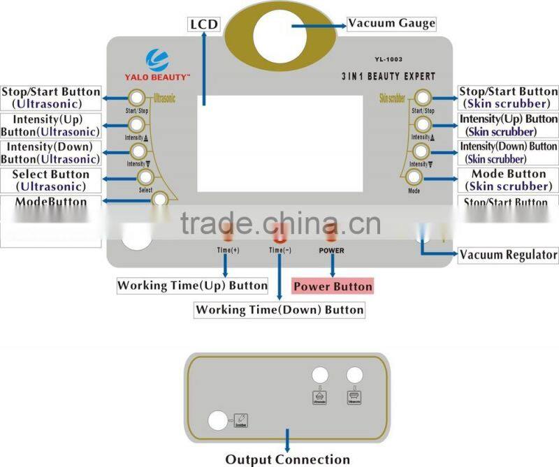 3 IN 1 desktop diamond dermabrasion salon use