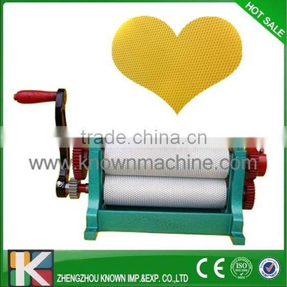 making beeswax foundation/beeswax foundation embosser