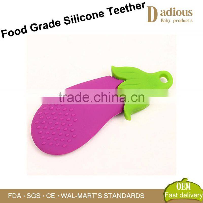 New Design Fruit Shape Silicone Baby Teether With Christmas Gift for Baby