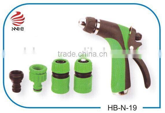 Adjustable zinc alloy garden hose basic set garden spray nozzle