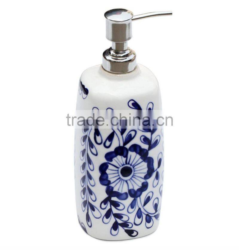 Cerami cBlue and White Ceramic Liquid Soap