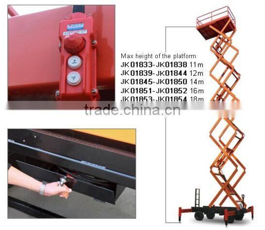 Customized available Hydraulic aerial work scissor lift platform
