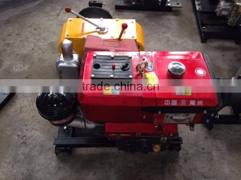 8 Ton JJM Water cooled diesel engine powered pulling winch belt driven