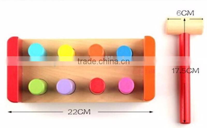Factory OEM custom kids knocking game USA educational wooden toy