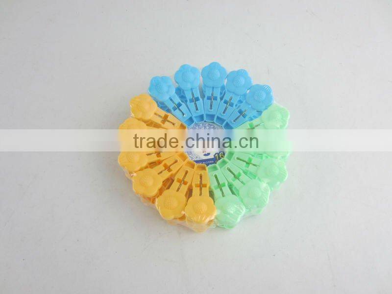 New Product Plastic clothes pegs clips (16pcs/set)8076