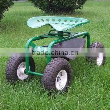 rolling garden cart with seat