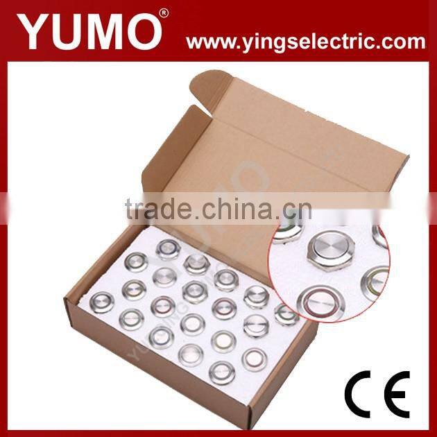 Hot sale ABS12C-Q1 8mm 12mm 16mm 19mm 22mm 25mm self lock metal push button waterproof mini push button switch