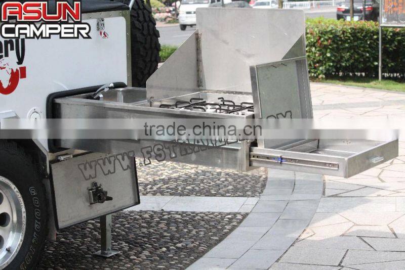 Hot selling outdoor off road hard floor camping trailer