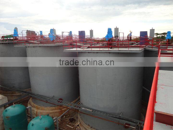 Gold ore cyanidation leaching plant