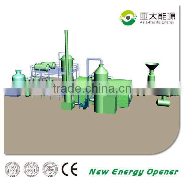 Environmental plastic to diesel plant larger tires pyrolysis machines