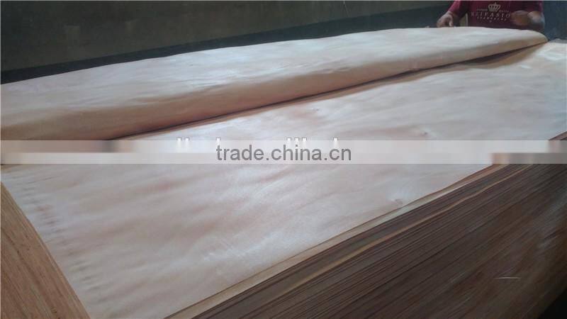 Wells Grade a b c No pin dots 0.3mm 4'x8' natural okoume face Veneer