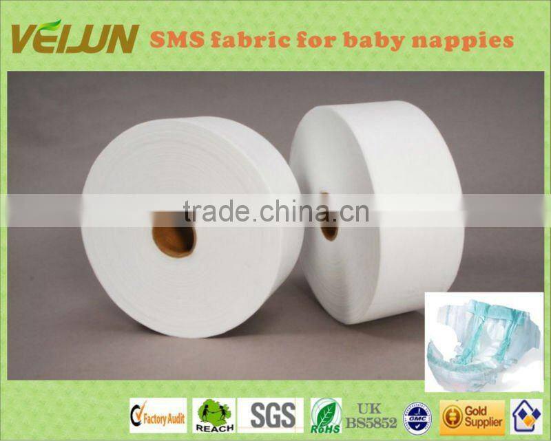 Baby diaper SMS nonwoven material(WJ-AL-0041)