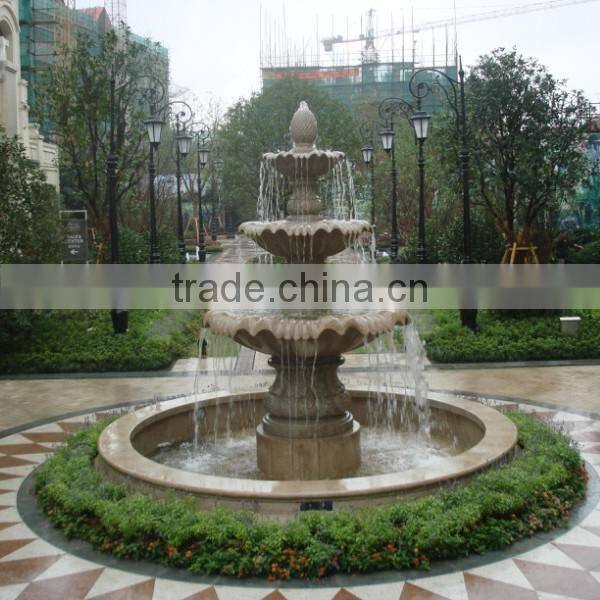 Three tier granite fountain
