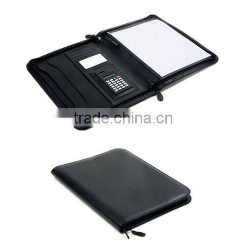 PU document folder briefcase with calculator