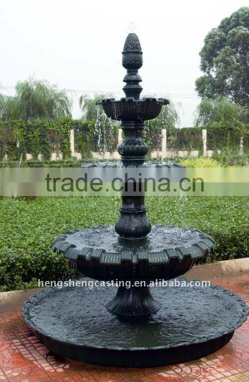 antique metal garden drinking water fountain