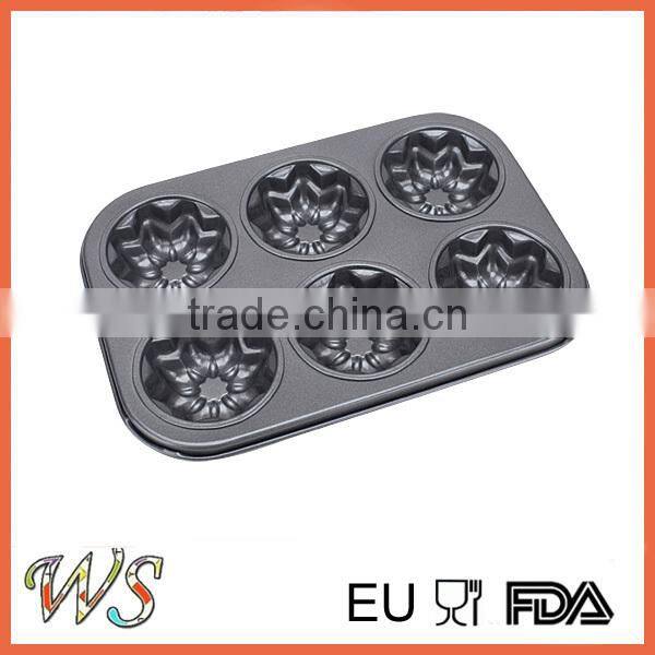 6 Cups Non-stick Carbon Steel Bake Ware