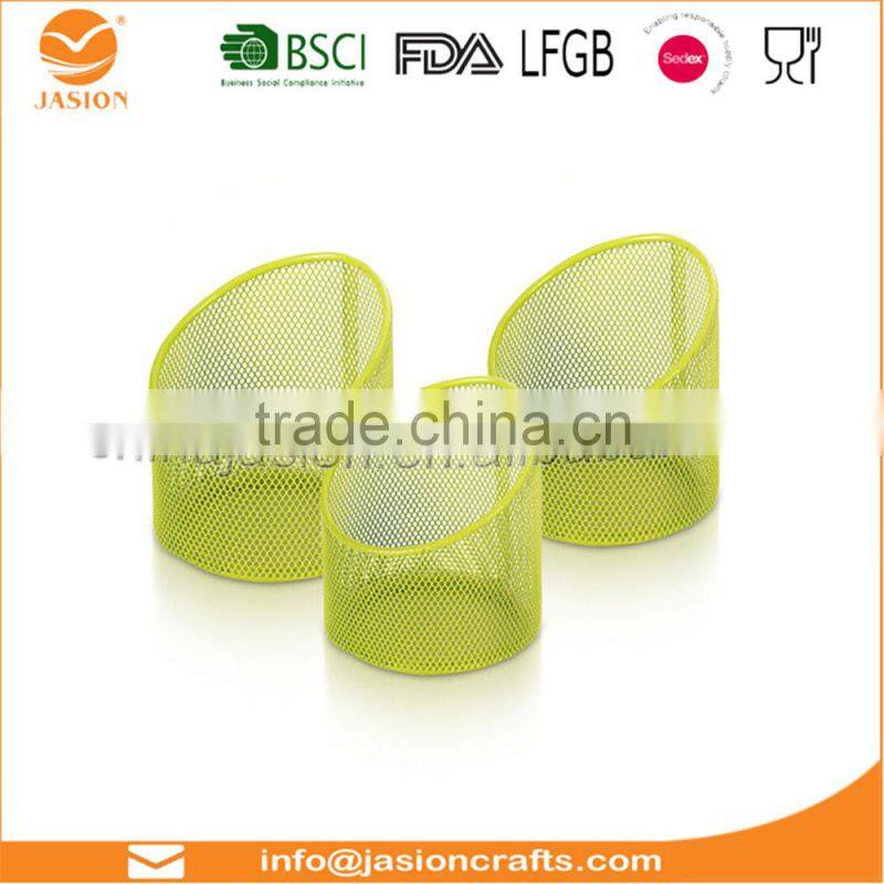 Metal powder coating Wire deedbox Stationery-box set pen holder