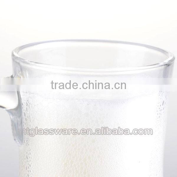 Clear 1.5 liter glass beer mug