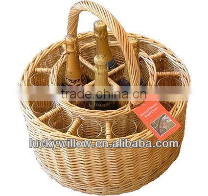wicker basket for wine