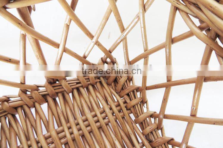 Decorative woven wicker fruit basket