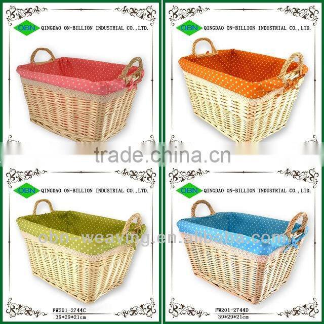 Hot sell woven wicker clothes basket storage unit