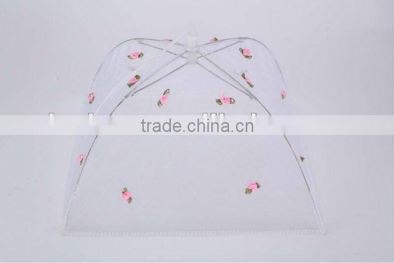 high quality foldable food cover with flower