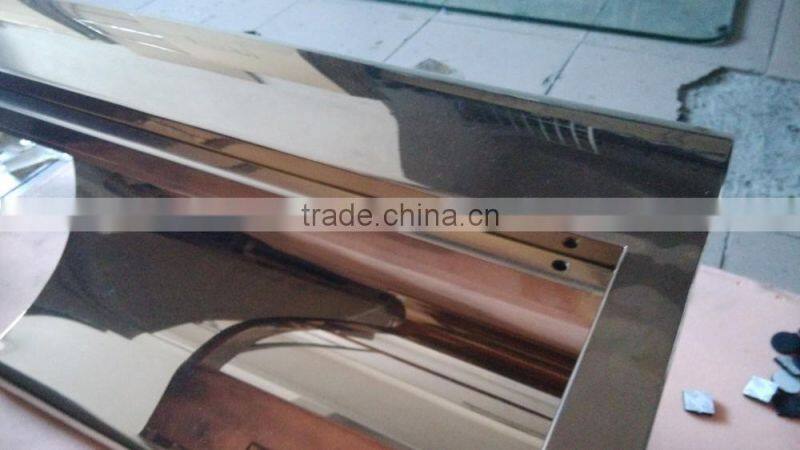 C8048L antique golden silver mirrored coffee table