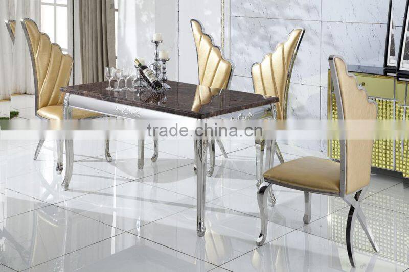 B8069 angel wing white leather recliner dining chair