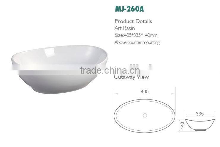 Undermount Ceramic wash basin and bathroom ceramic sinks