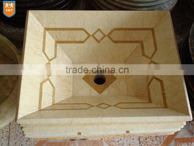 Red Marble Stone Sink/basin