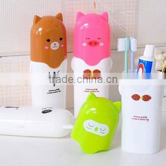 wholesale portable cartoon travel toothbrush case toothbrush box toothpaste box mouthwash bottle