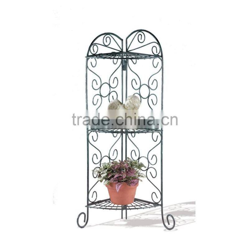 2016 Unique Design 3 layers Metal Material Metal wire flower rack