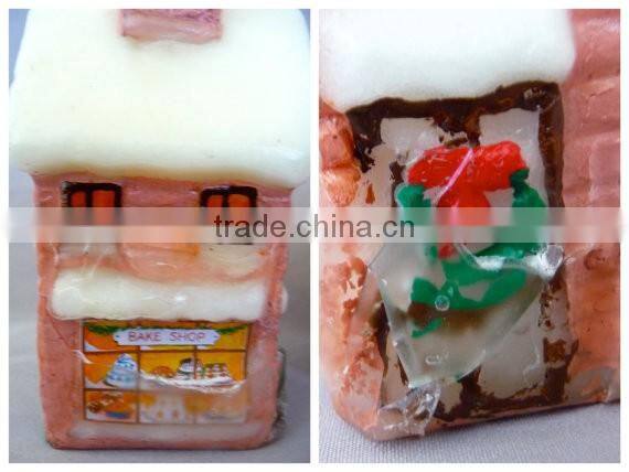 Christmasville Christmas Village Pink Shop Candles