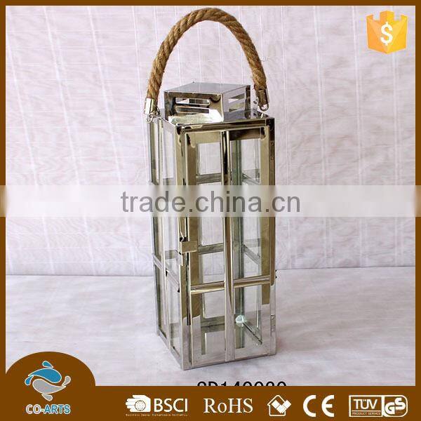 Practical outdoor candle holders stainless steel lantern