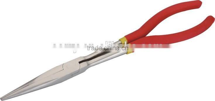 American type double color PVC dipped handle 360 degree bent nose long reach pliers