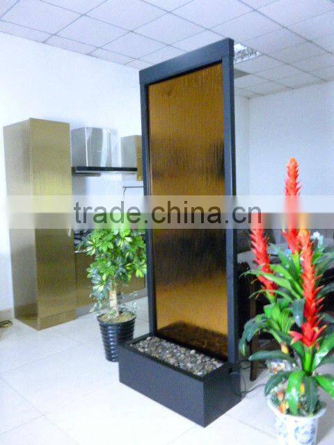 glass waterfall partition walls outdoor