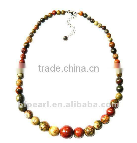 wholesale matte 16" 10 rondelle Picasso jasper beads