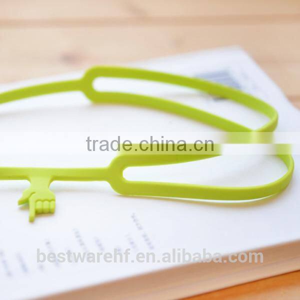 Different Colors 3d Silicone Bookmark Pointing Finger Bookmark
