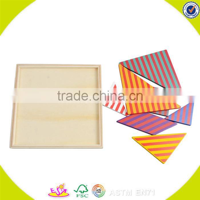 wholesale accractive design tangram game toy for kids colorful tangram toy to exercise children's intelligence W11D001
