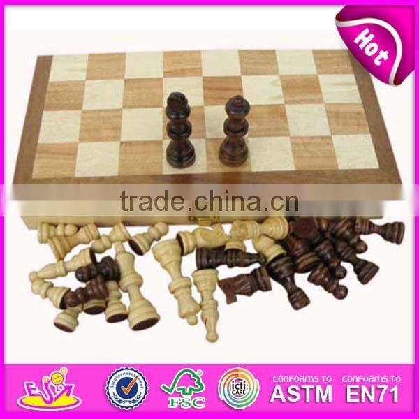 2015 High quality wooden chess set,portable and foldable wooden chess set with chessman,chess set made of solid wood W11A009