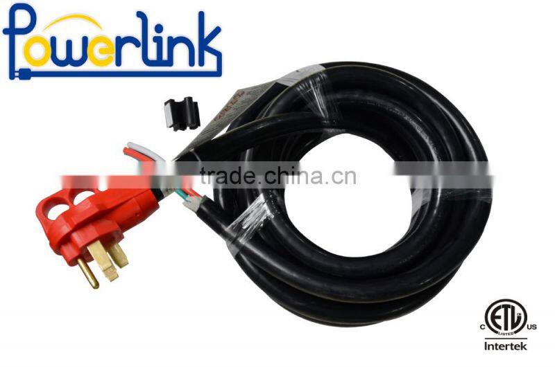 S10194 ETL 50A RV cord extension power cord with loose end, STW